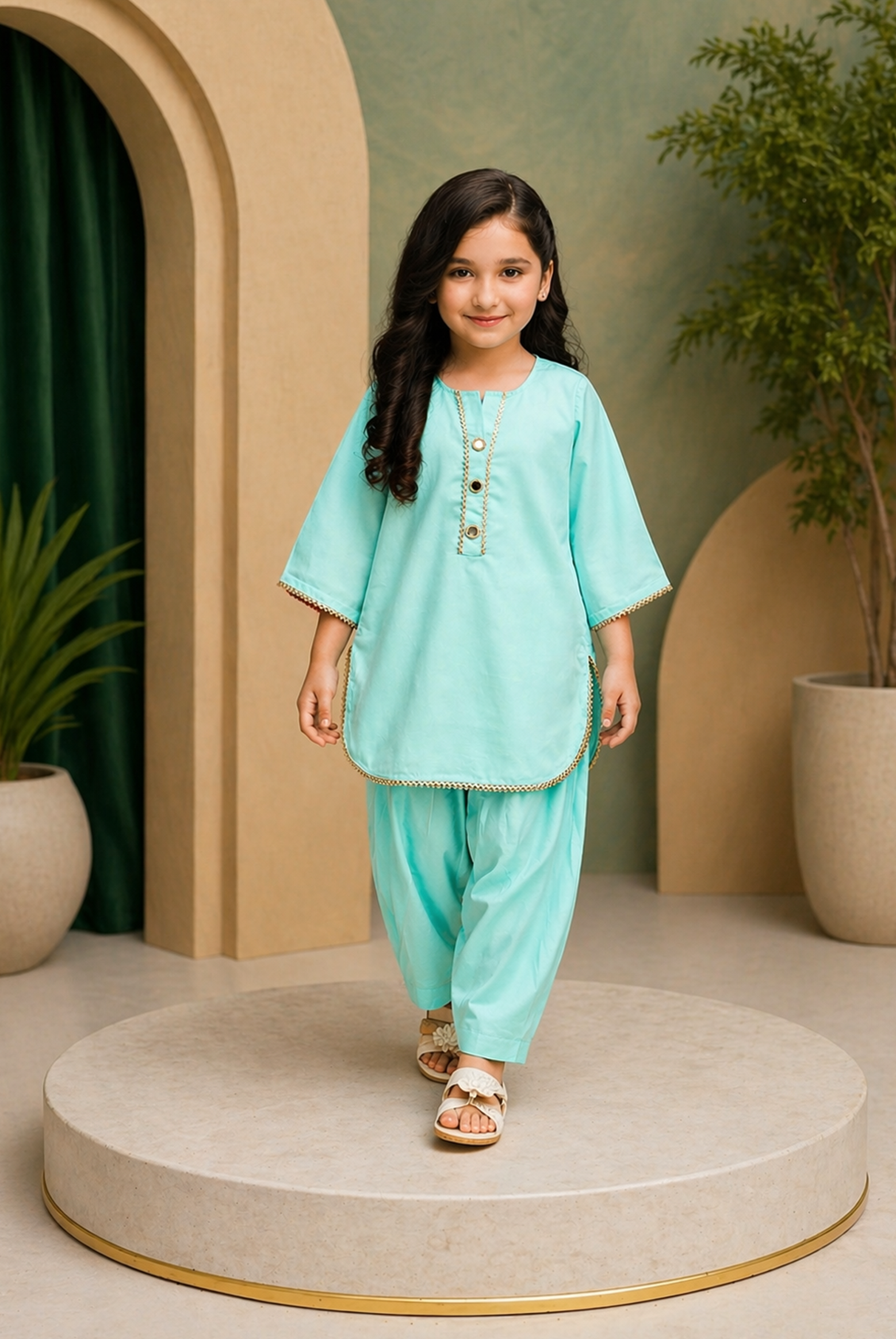 LIGHT GREEN 2 PIECE DRESS Reality