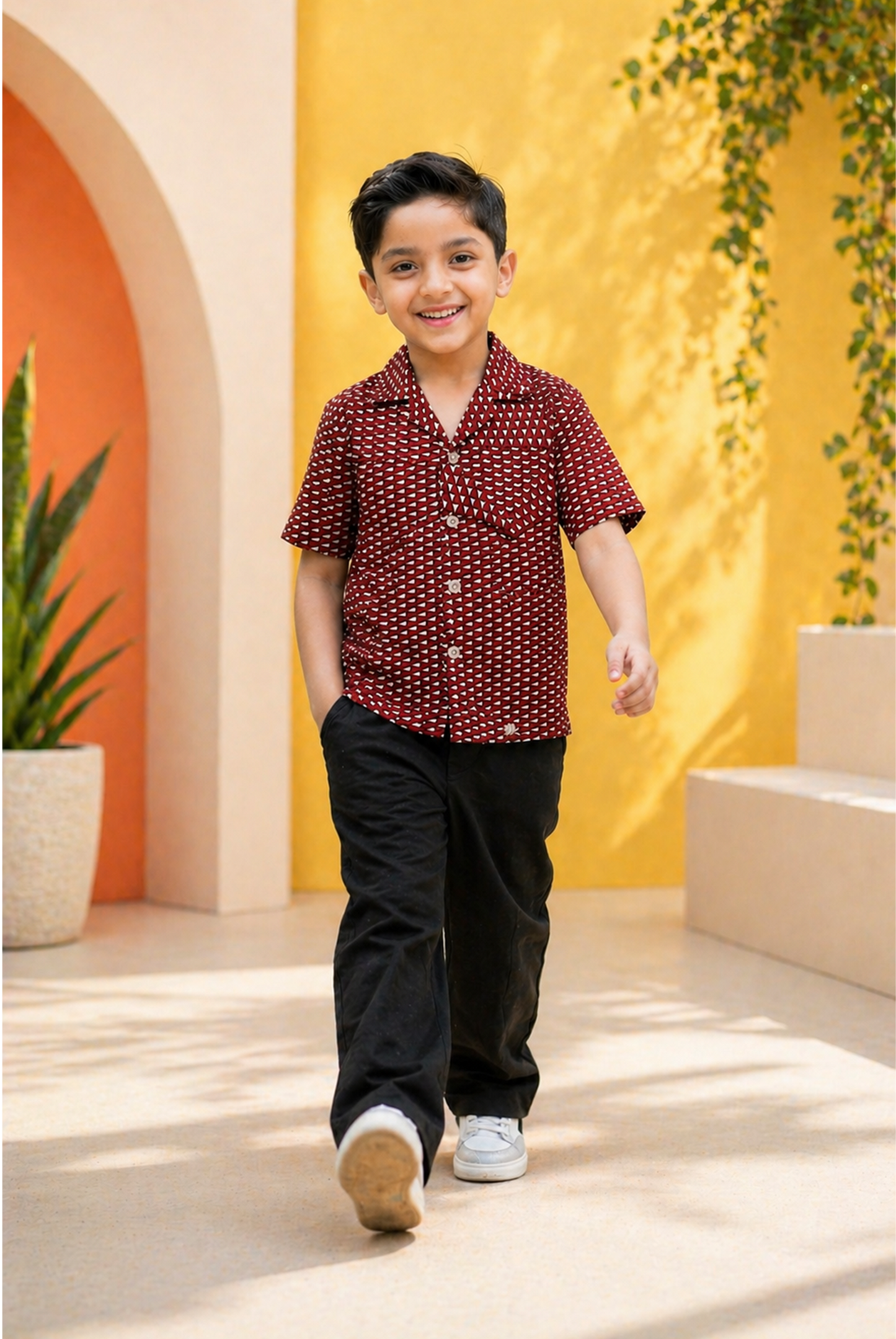 COAT COLLAR MEHROON CASUAL SHIRT Reality