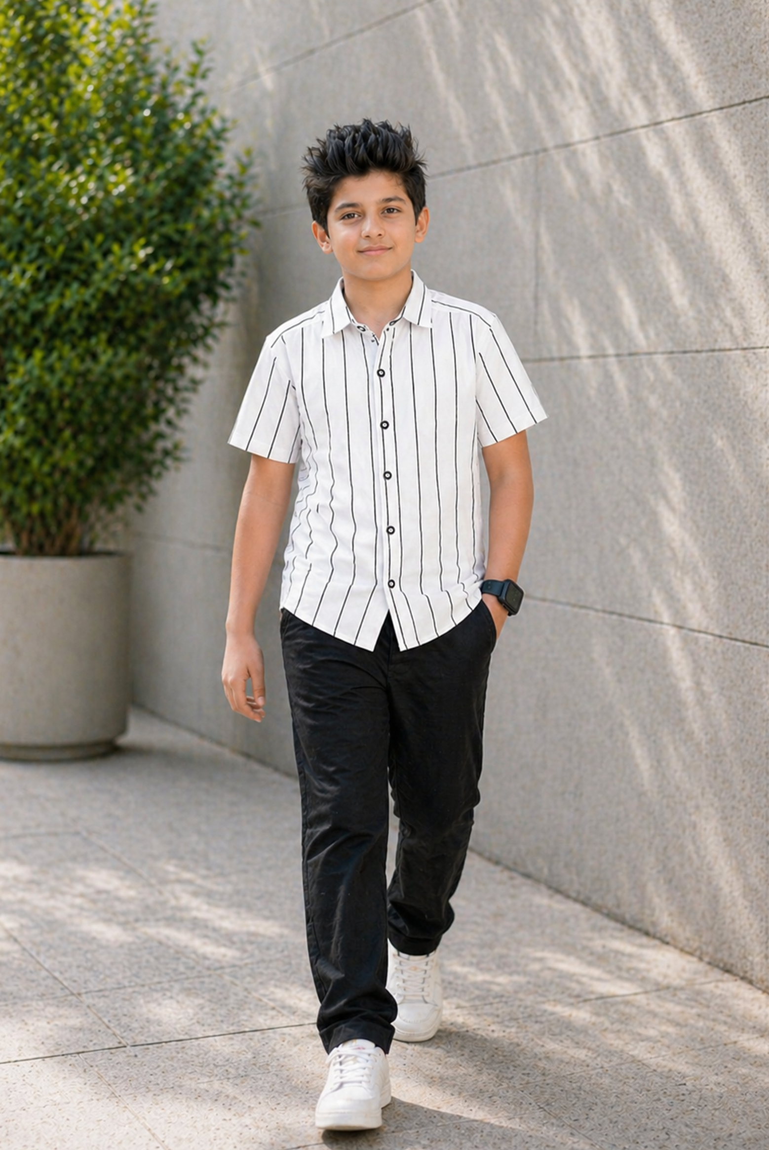 LIGHT BLACK LINE CASUAL SHIRT Reality