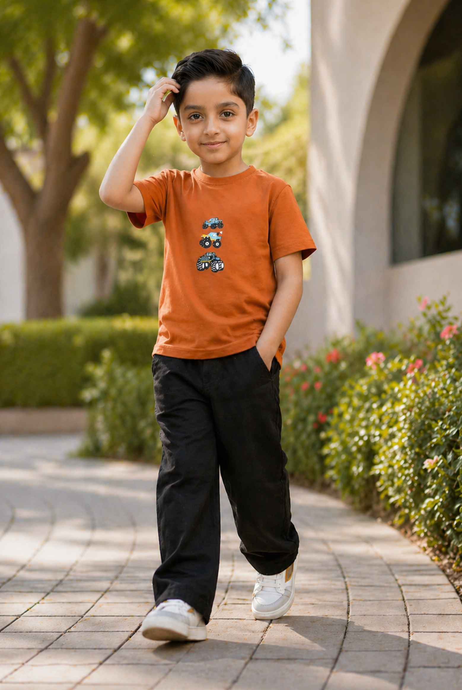 Boys BROWN T-SHIRT Reality