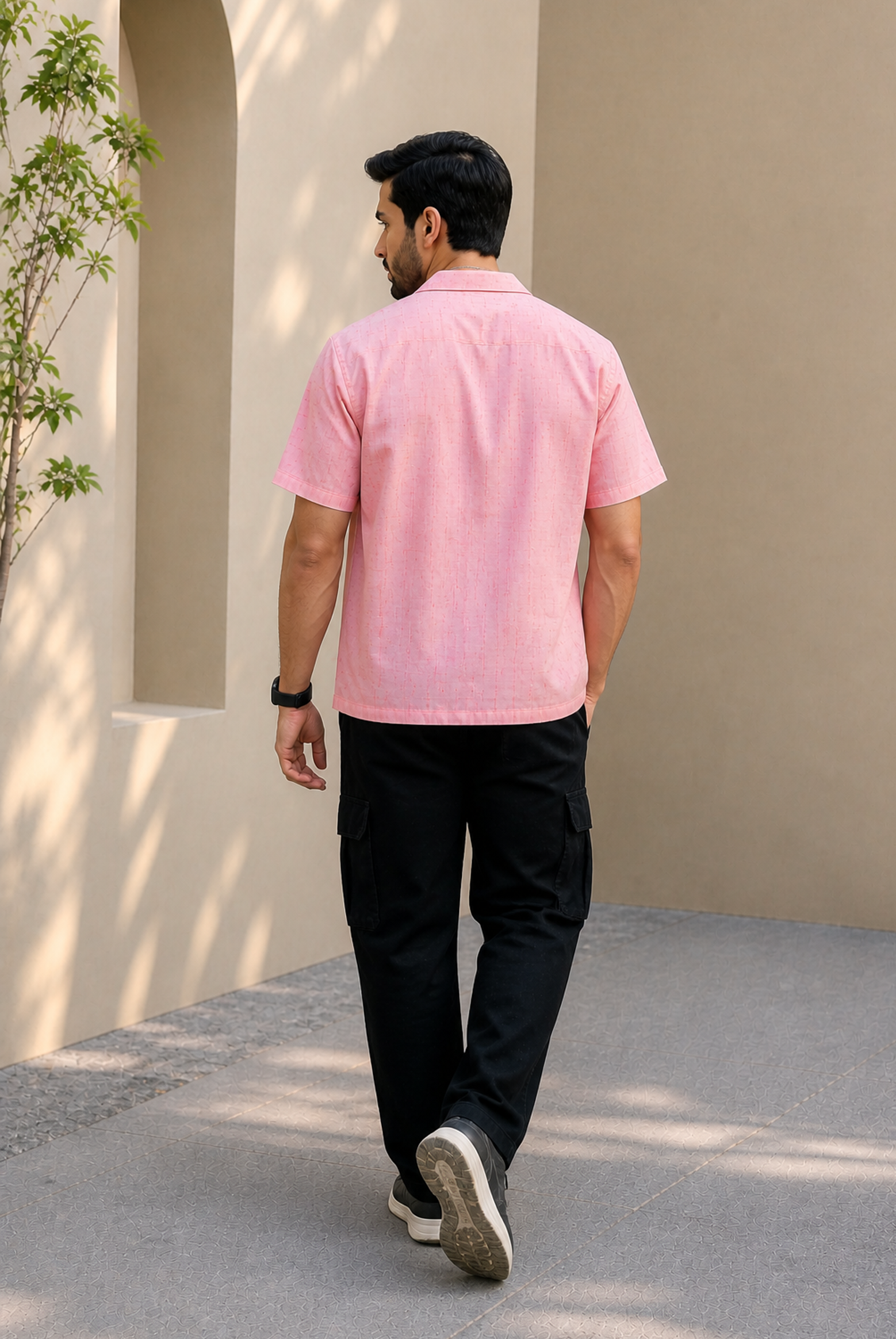 COAT COLLAR PEACH CASUAL SHIRT Reality