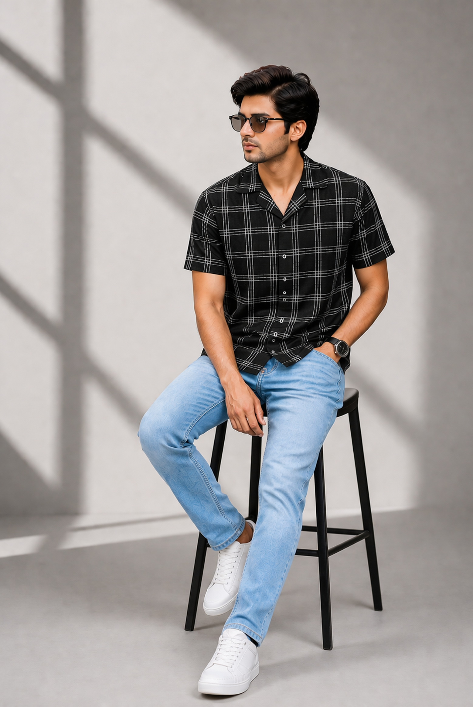 COAT COLLAR SHIRT BLACK Reality
