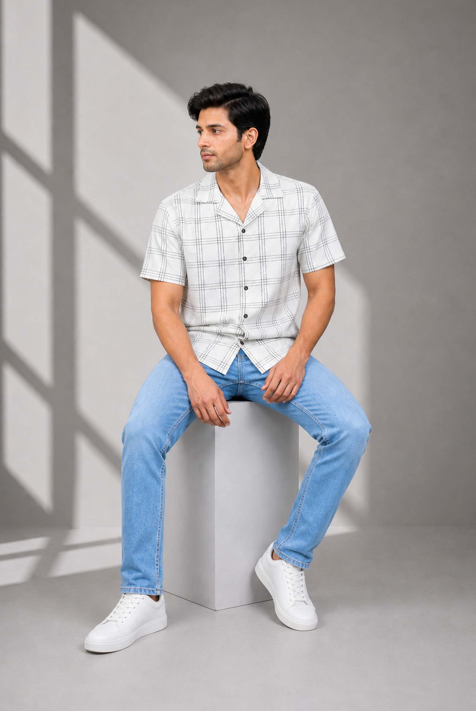 MEN WHITE CASUAL SHIRT Reality