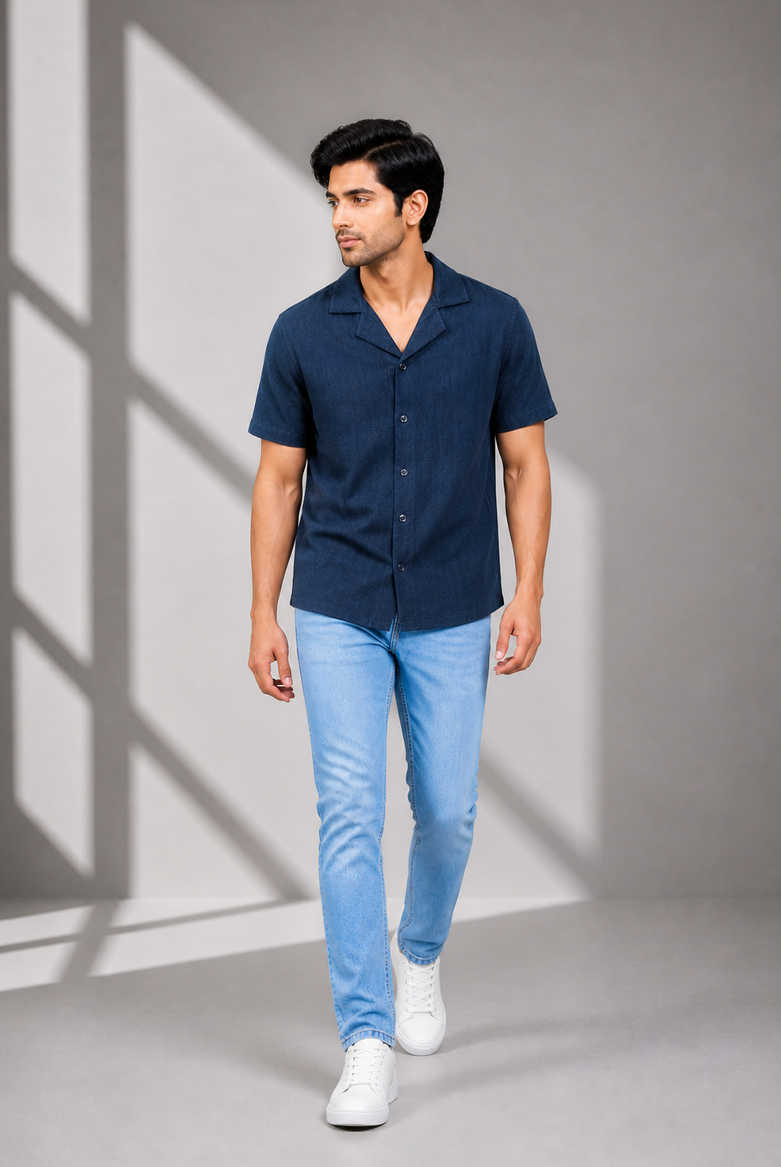 MEN NAVY CASUAL SHIRT Reality