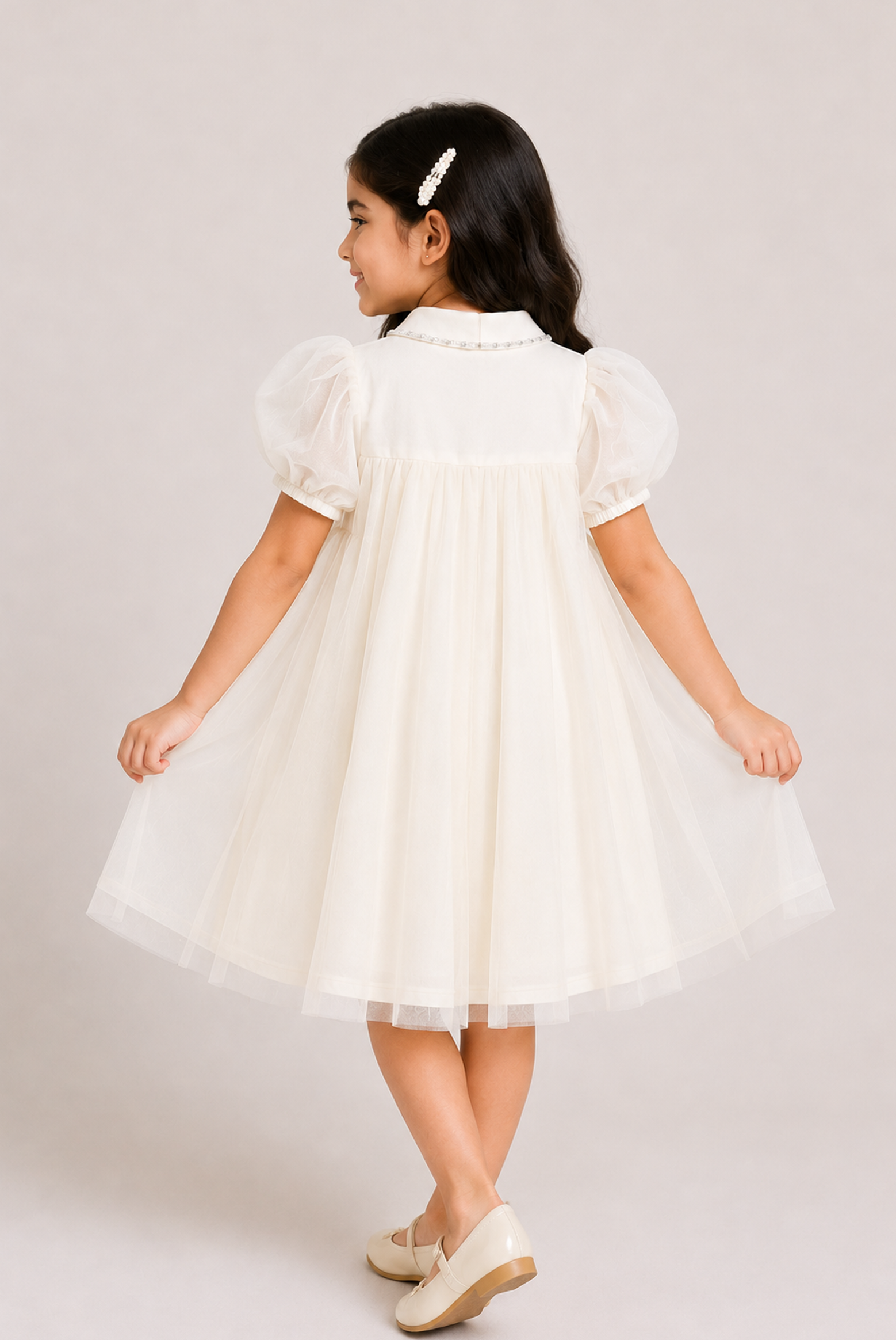 GIRLS CREAM FROCK Reality