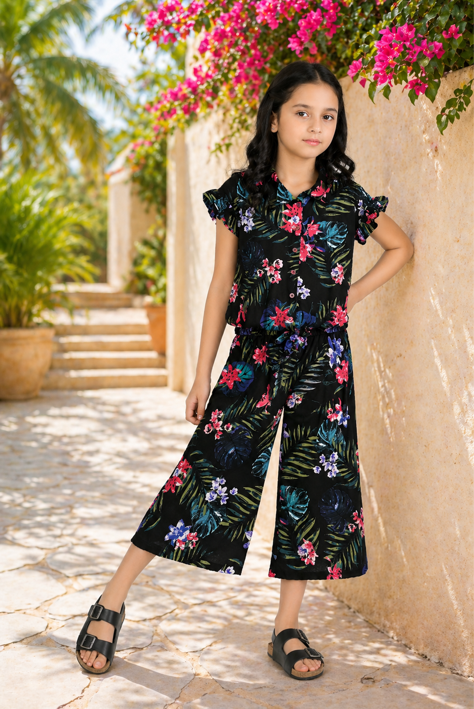 BLACK STARRY BLOOM SUIT