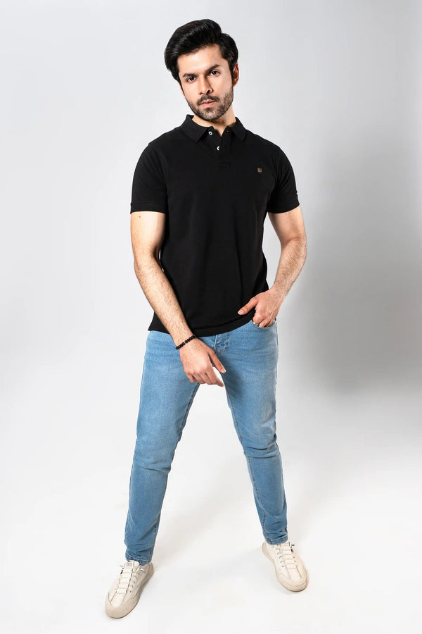 MEN BLACK BASIC POLO Reality