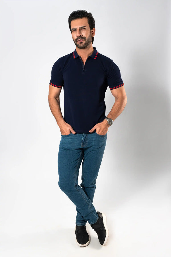 MEN NAVY POLO