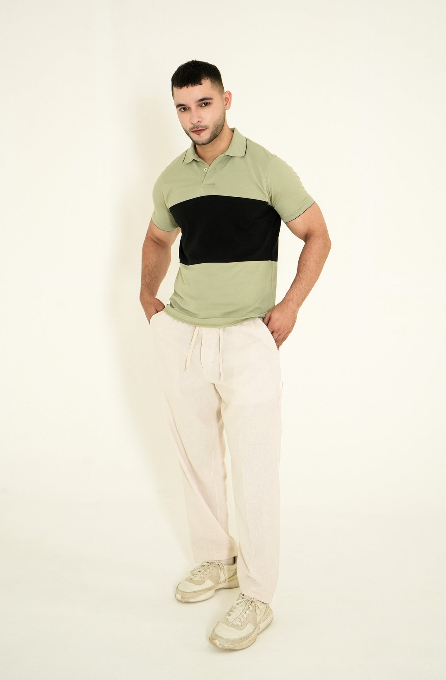 MEN LIGHT GREY POLO