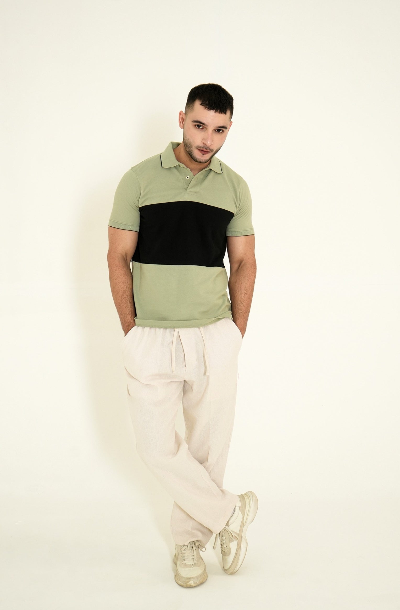 MEN LIGHT GREY POLO