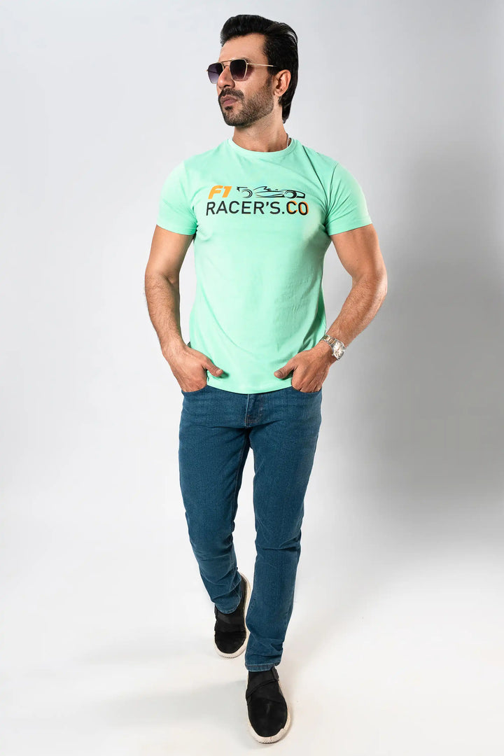 MEN GREEN GRAPHIC T-SHIRT Reality