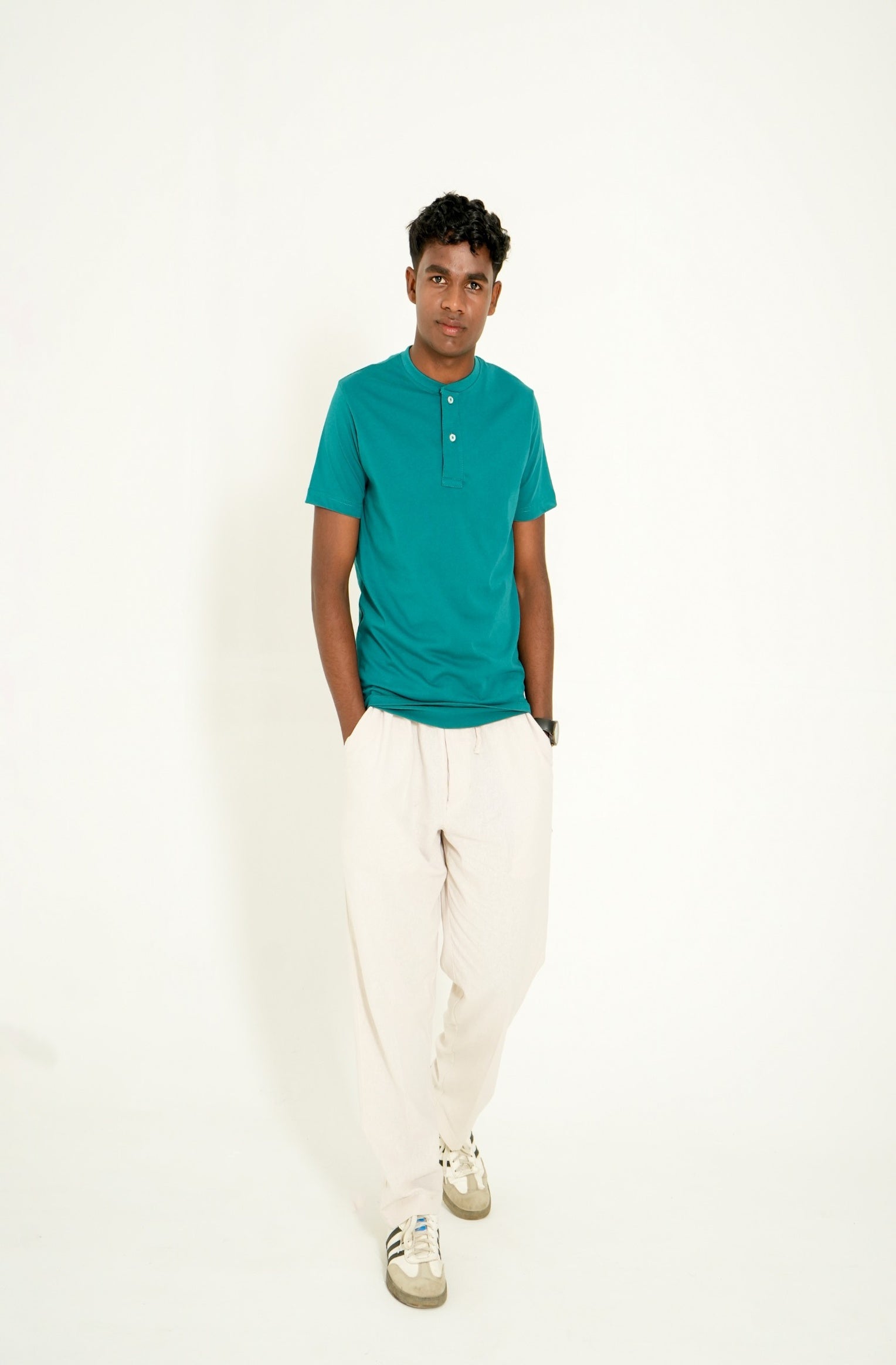 MEN BOTTLE GREEN T-SHIRT