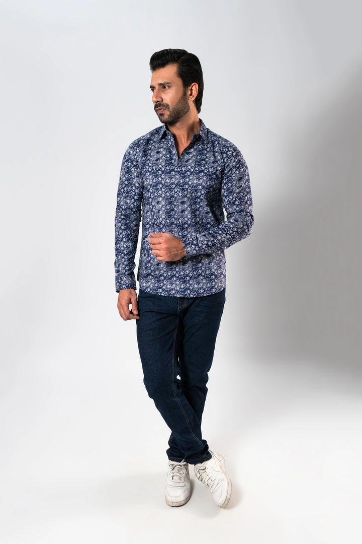 MEN NAVY CASUAL SHIRT Reality