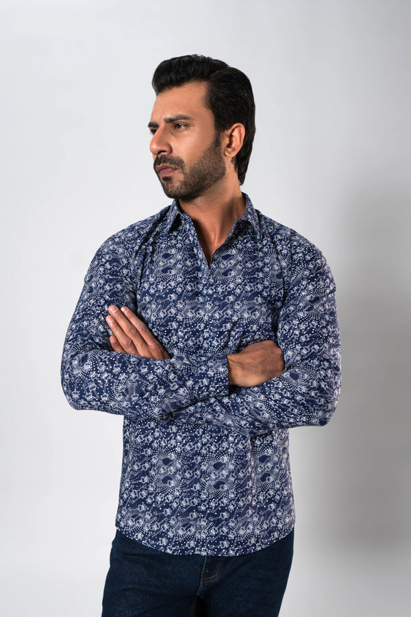 MEN NAVY CASUAL SHIRT Reality