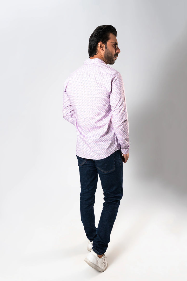 MEN LIGHT PURPLE CASUAL SHIRT Reality