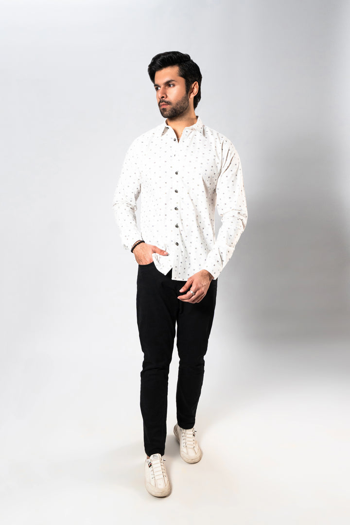 MEN OFF WHITE CASUAL SHIRT Reality