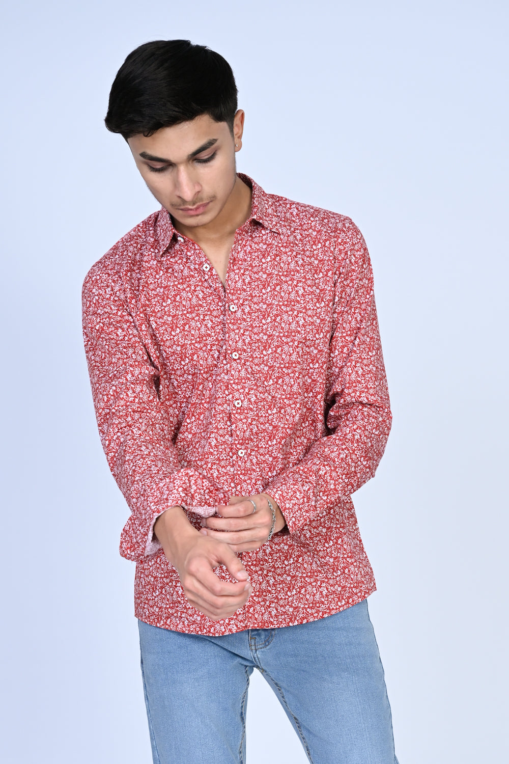 MEN RED CASUAL SHIRT Reality