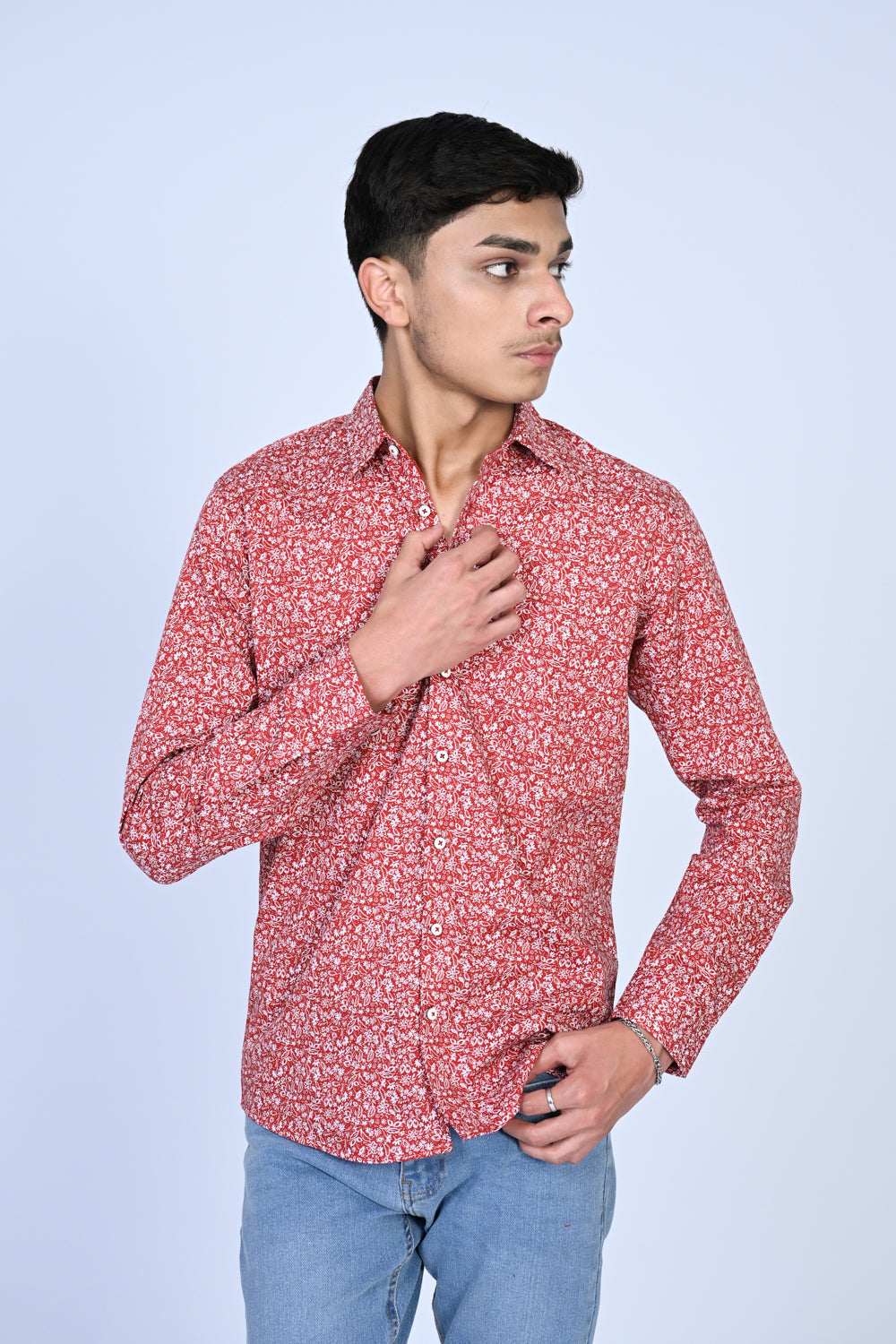 MEN RED CASUAL SHIRT Reality