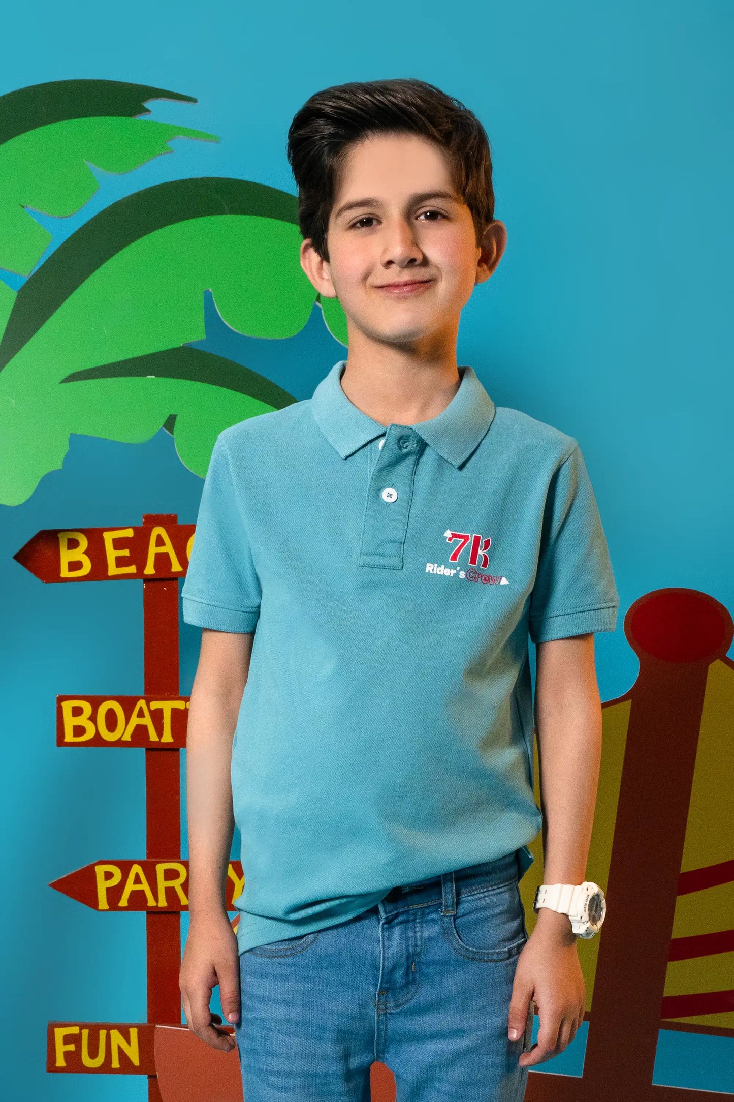 Soft Blue Polo Shirt Reality