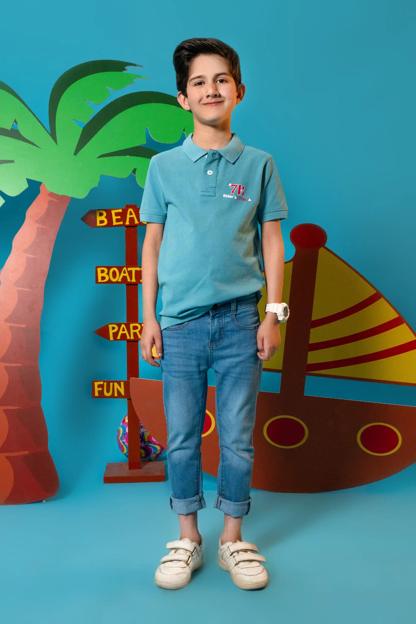 Soft Blue Polo Shirt Reality