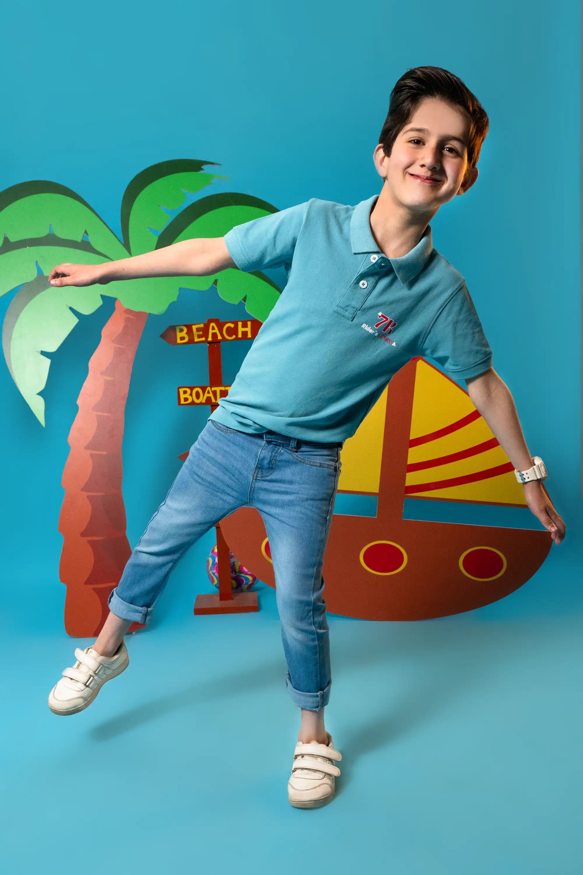 Soft Blue Polo Shirt Reality