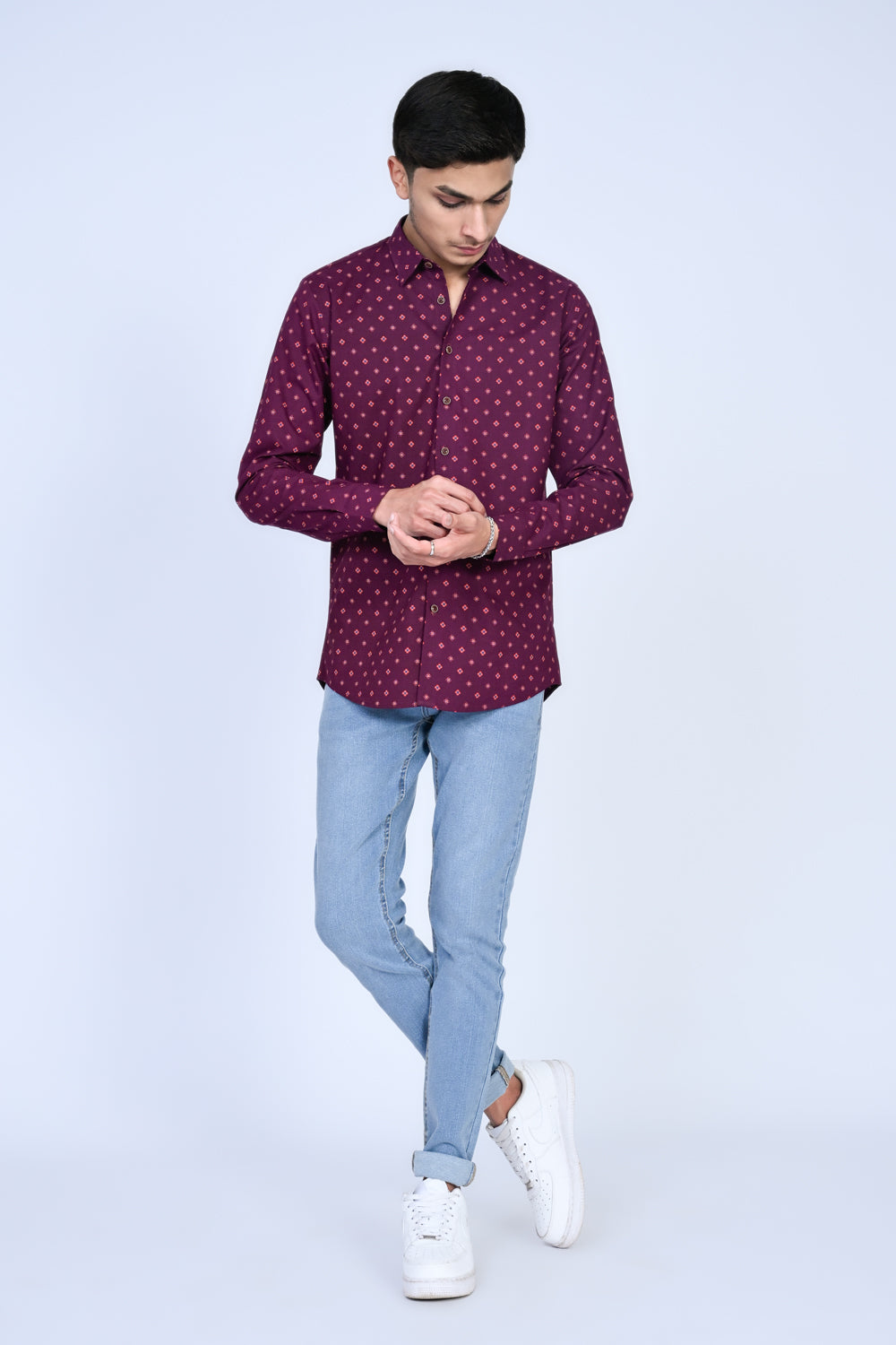 MEN MEHROON CASUAL SHIRT Reality
