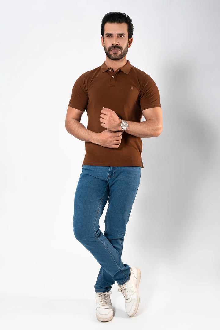 MEN BROWN BASIC POLO Reality