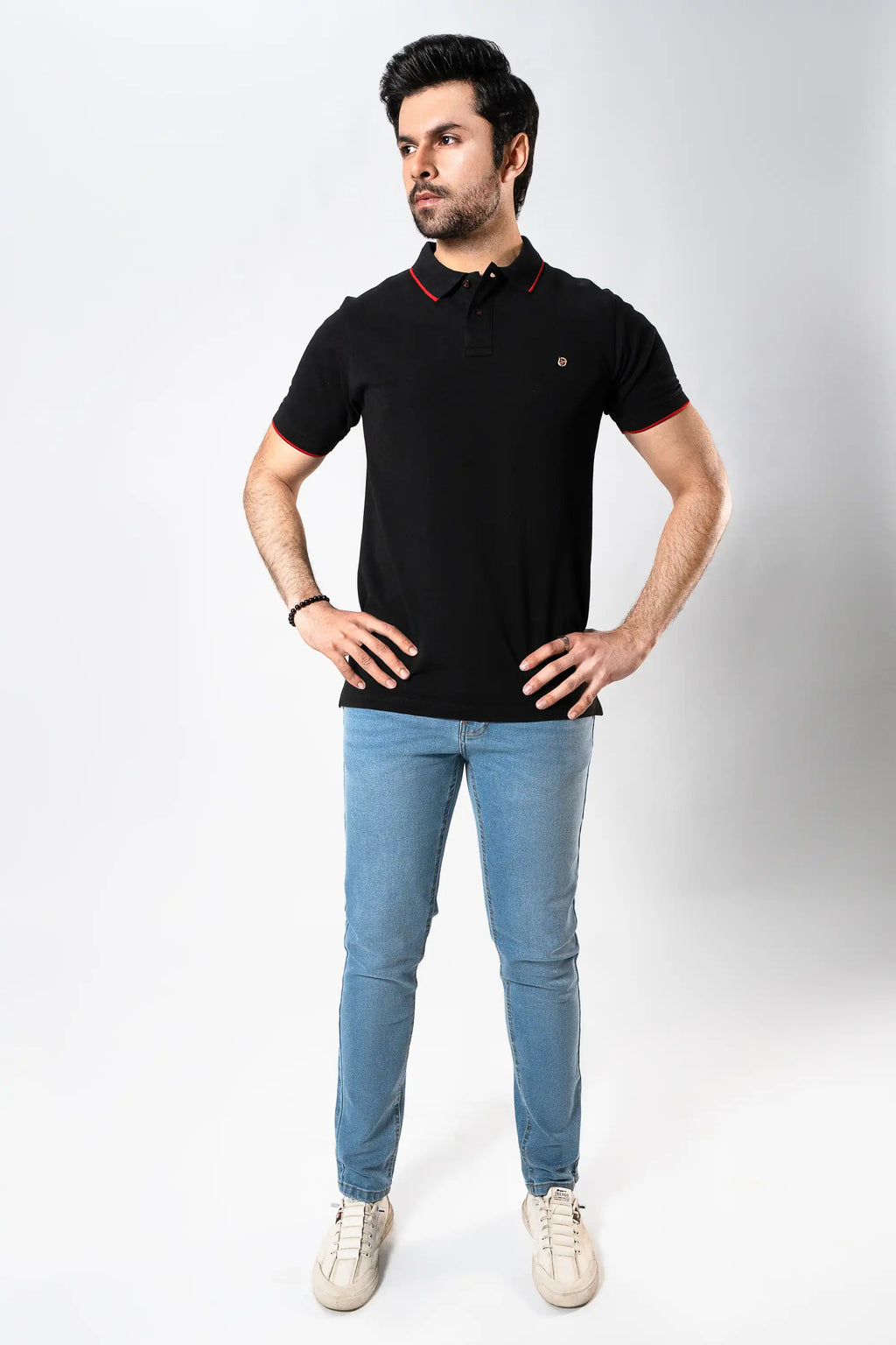 MEN BLACK DARK KNIGHT POLO Reality