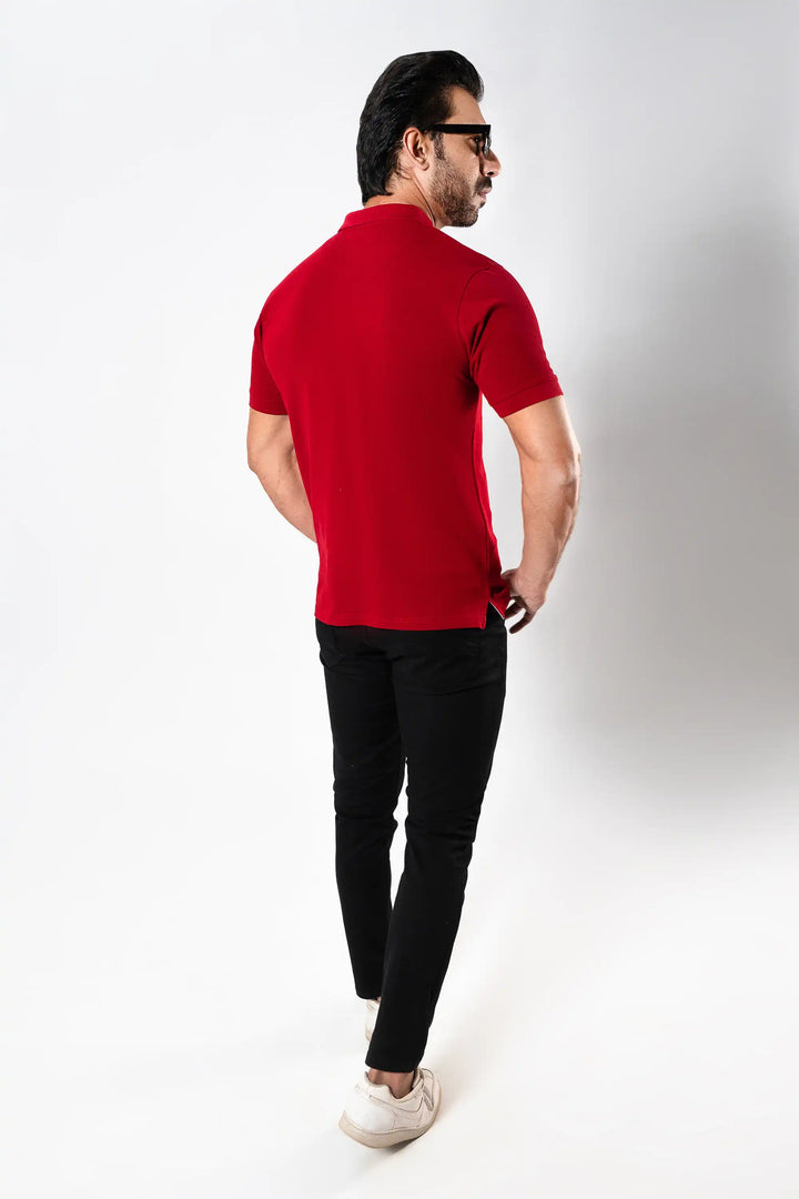 MEN RED BASIC POLO Reality