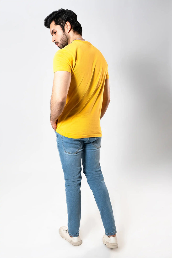 MEN YELLOW BASIC T-SHIRT Reality