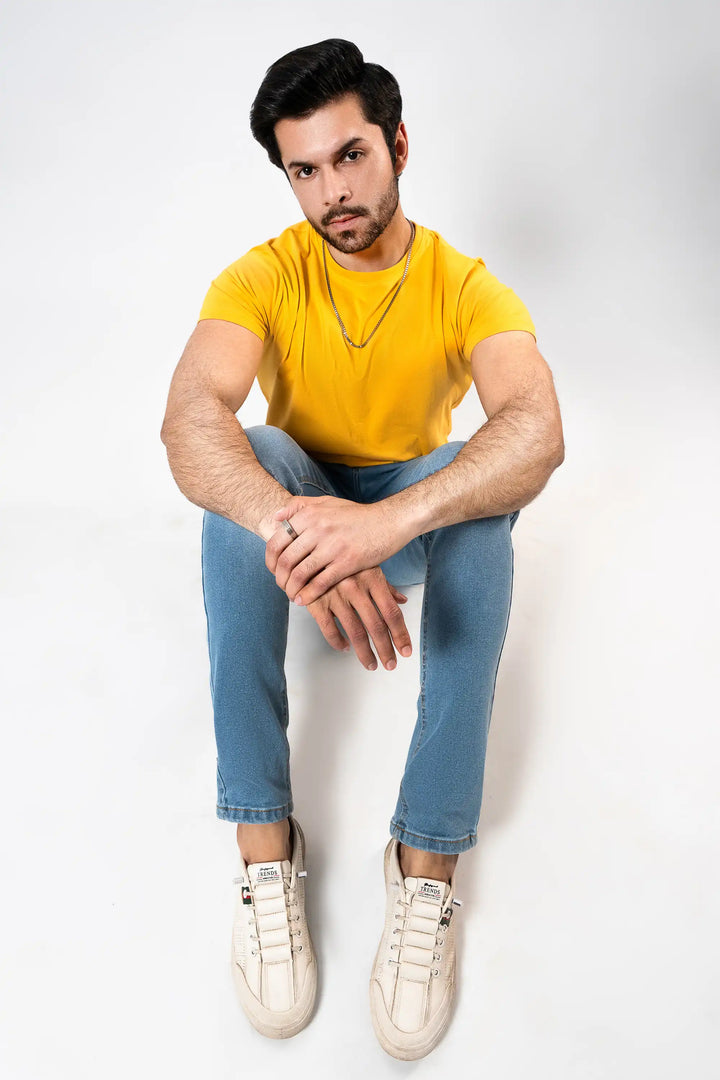 MEN YELLOW BASIC T-SHIRT Reality