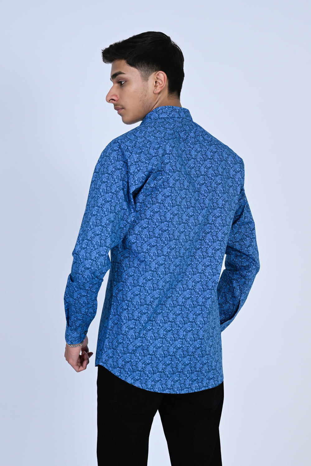 MEN BLUE CASUAL SHIRT Reality
