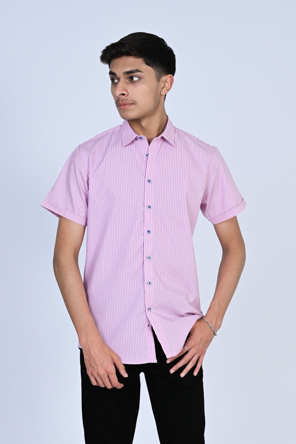 MEN LIGHT PINK CASUAL SHIRT Reality