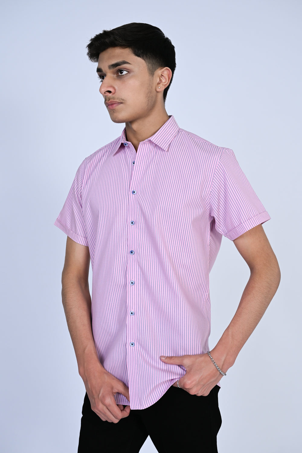 MEN LIGHT PINK CASUAL SHIRT Reality