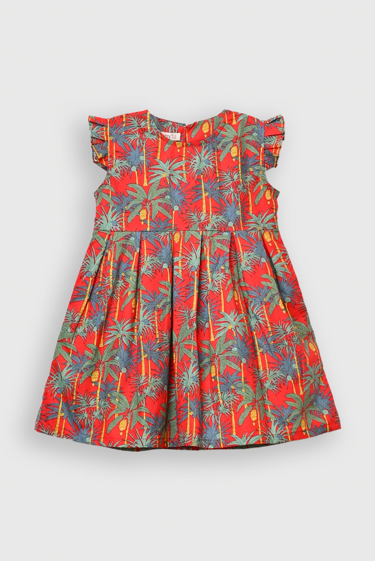 RED PLAY FULL PINES FROCK