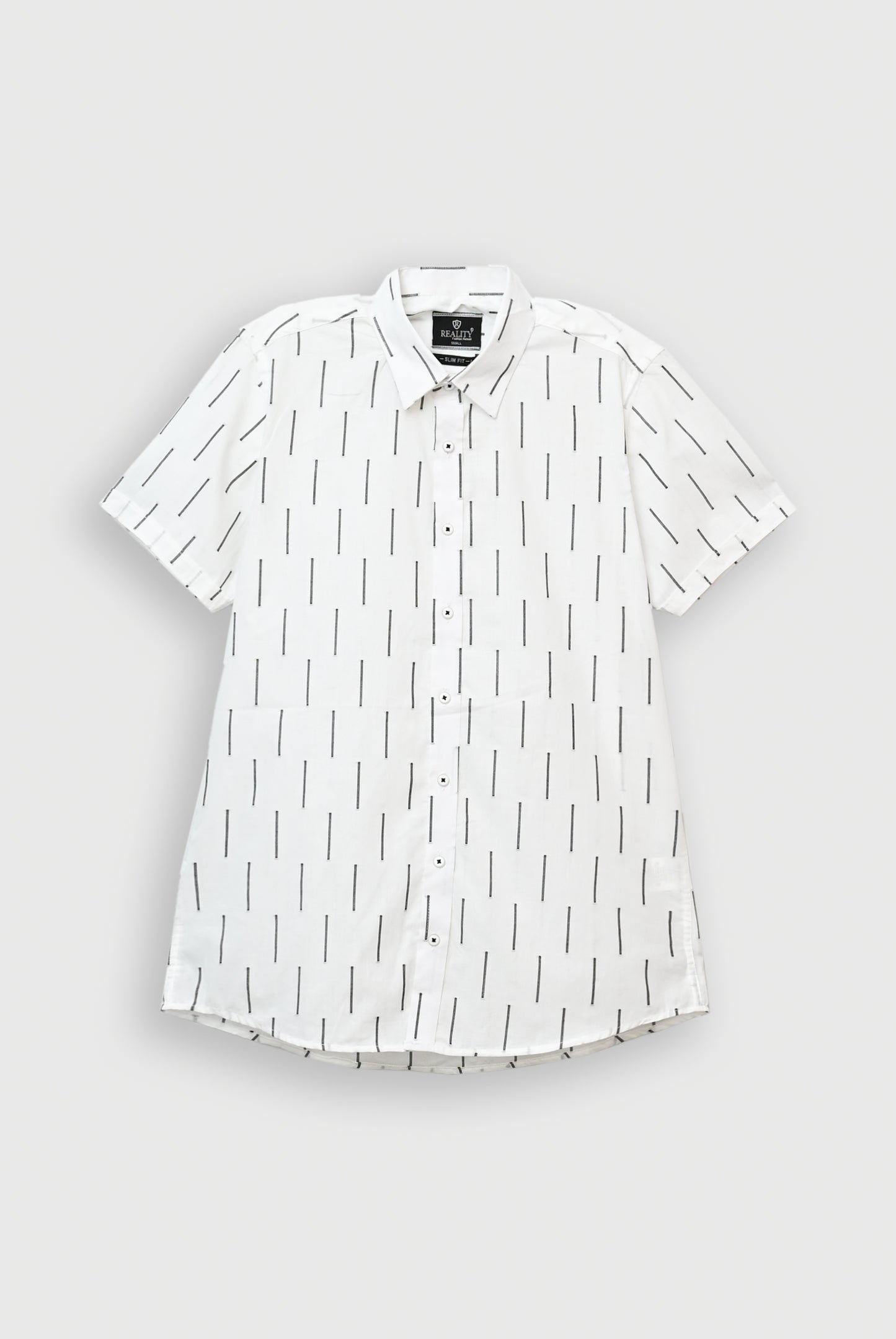 OFF WHITE STRIPED H/S CASUAL SHIRT Reality