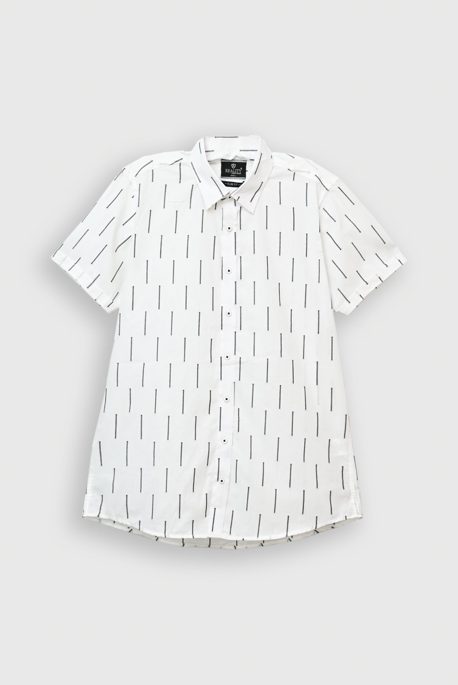 OFF WHITE STRIPED H/S CASUAL SHIRT Reality
