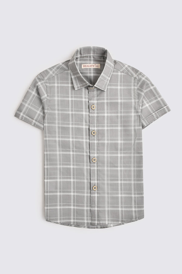 Light Gray Checked Shirt