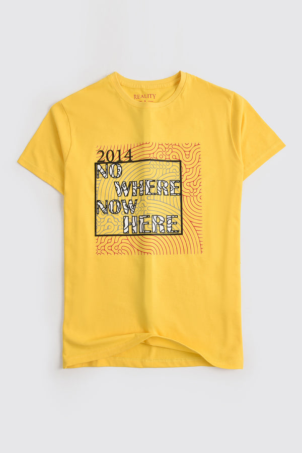 Yellow Abstract Graphic T-Shirt