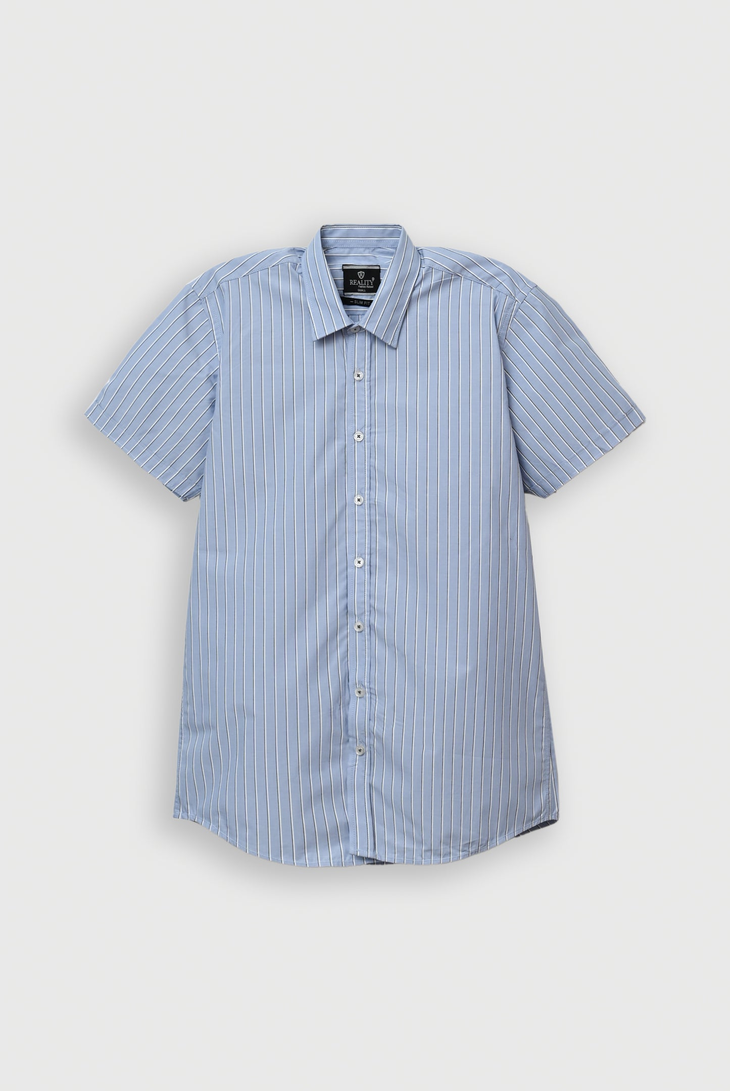 LIGHT BLUE LINE STRIPED H/S CASUAL SHIRT