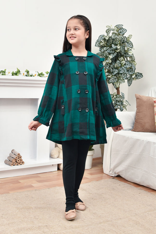 Lush Emerald Green Flannel Top