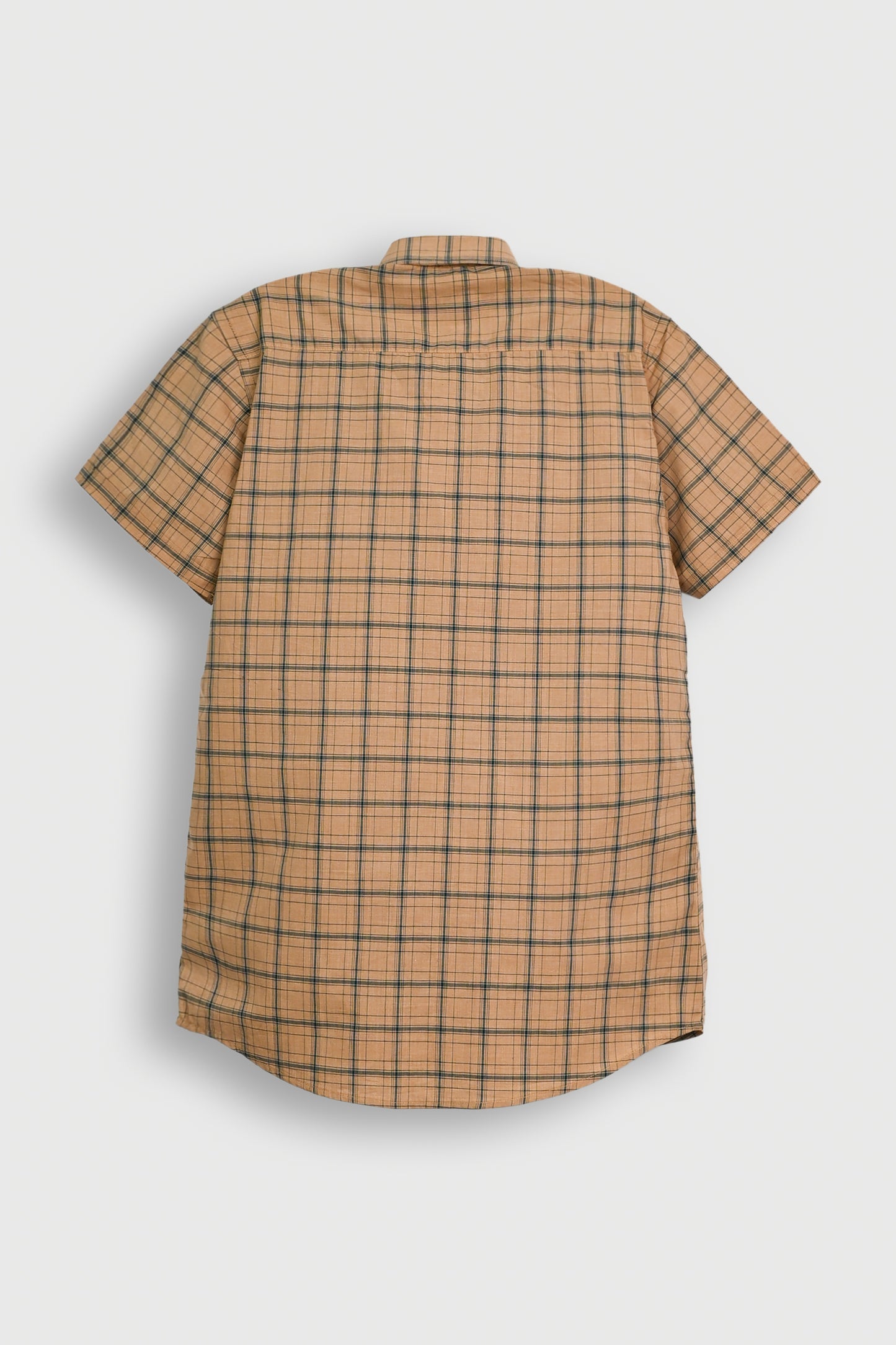 BROWN STRIPED H/S CASUAL SHIRT
