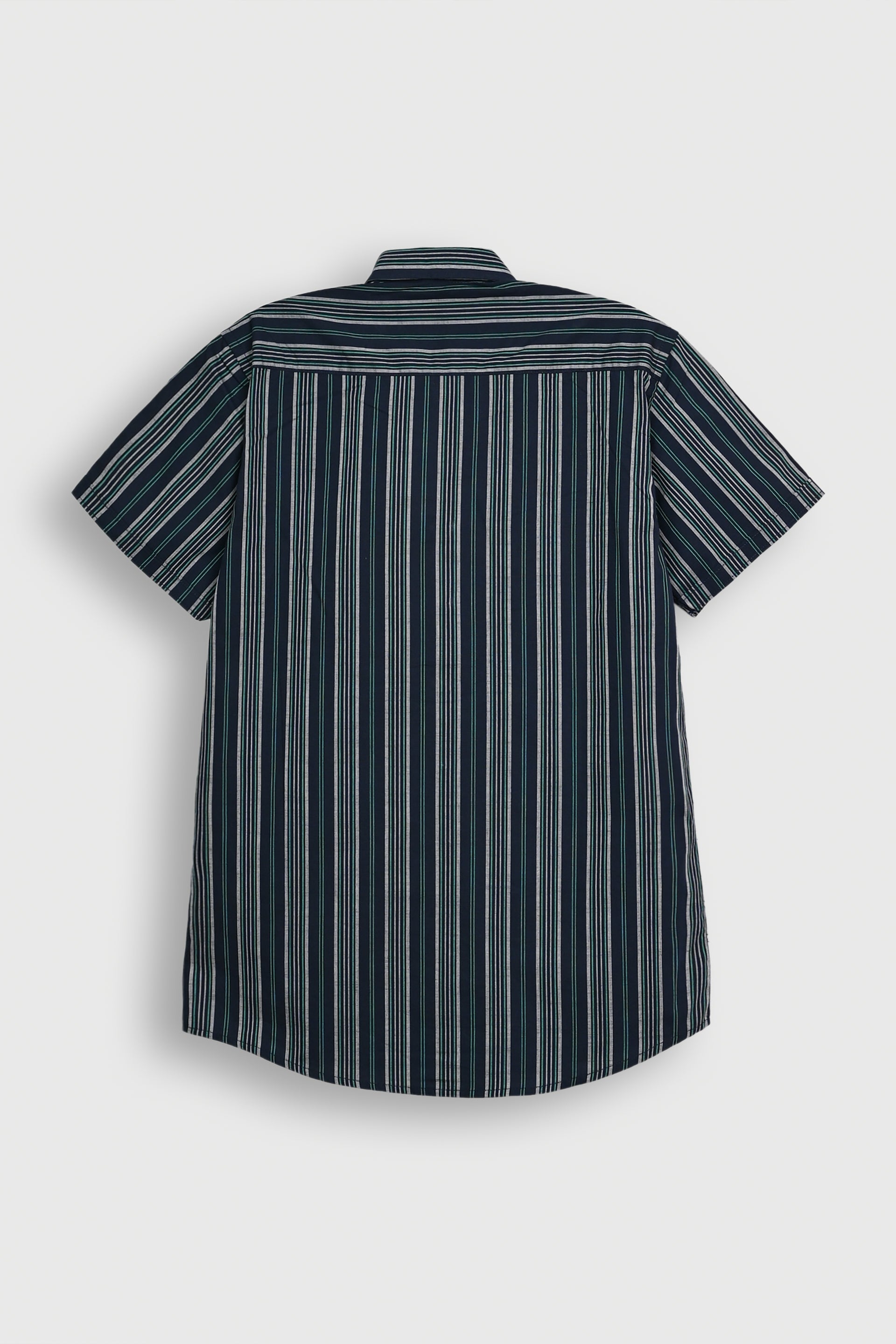 NAVY STRIPED H/S CASUAL SHIRT Reality