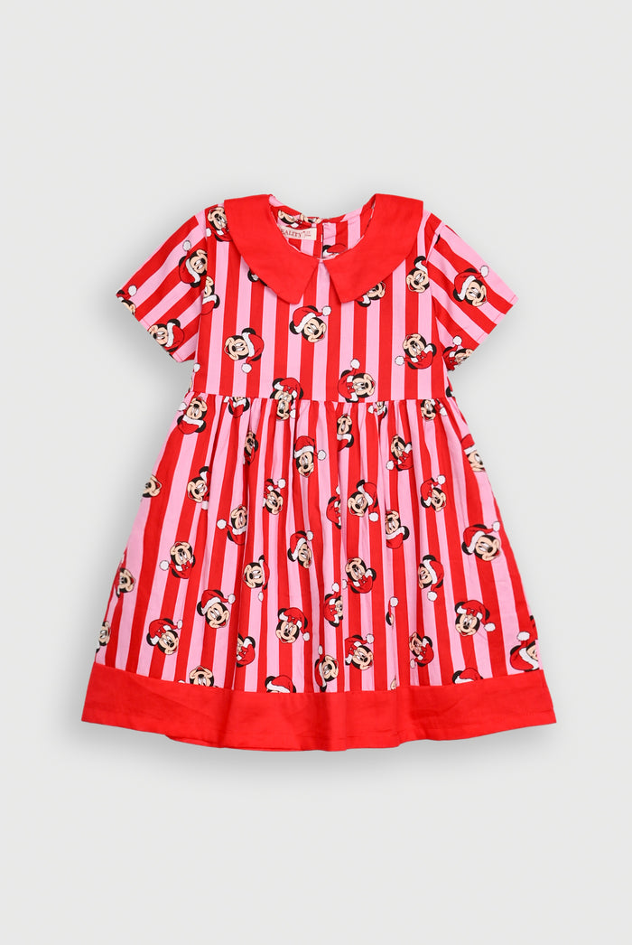RED HAPPY HUES FROCK