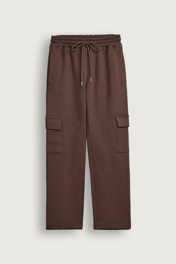 Mocha Brown Wide-Leg Cargos Reality