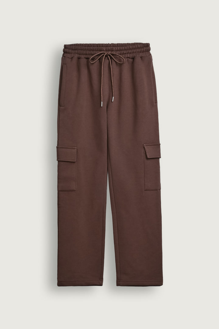 Mocha Brown Wide-Leg Cargos Reality