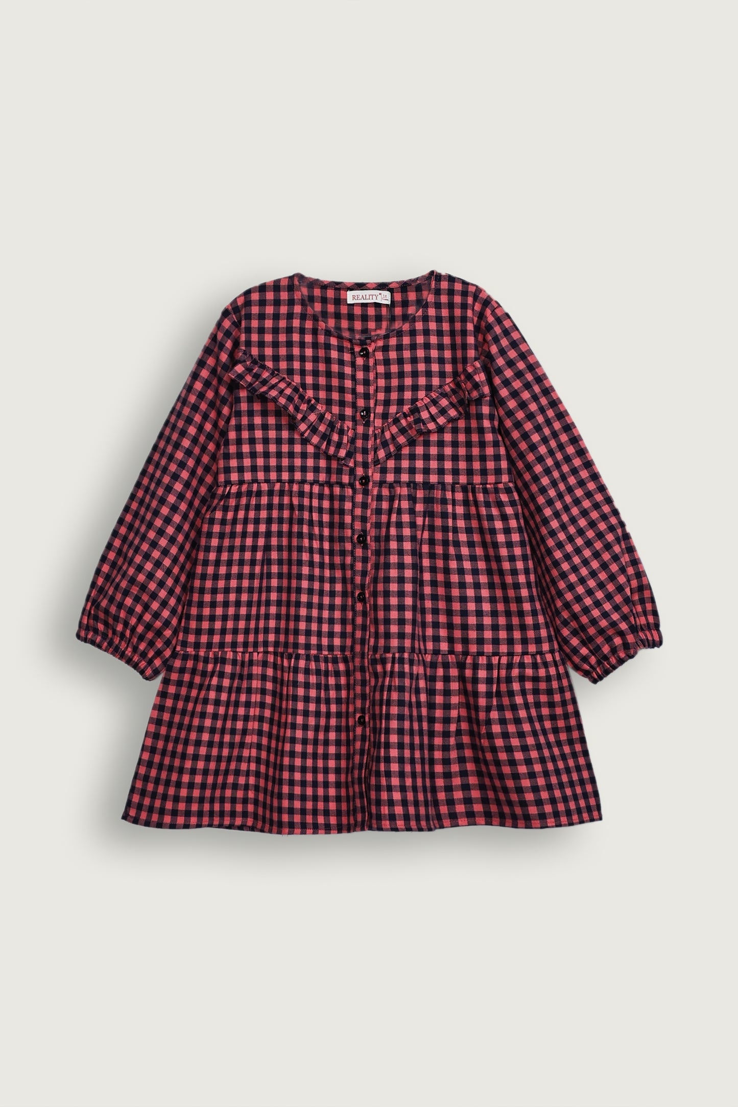 Berry Check Babydoll Top Reality