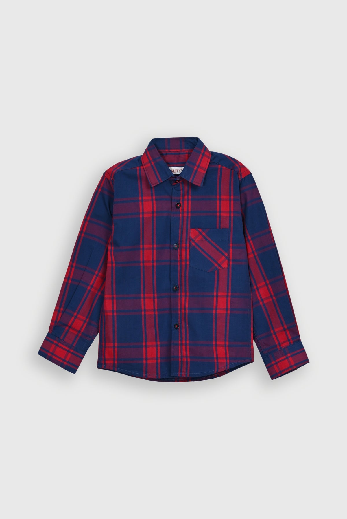 CHECKED NAVY SHIRT