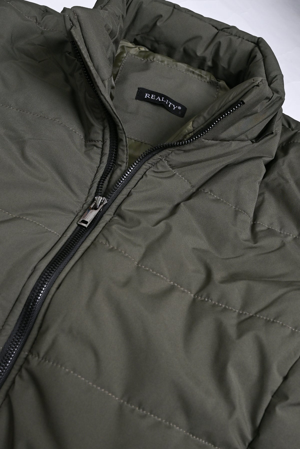 MEN OLIVE PUFFER JACKET