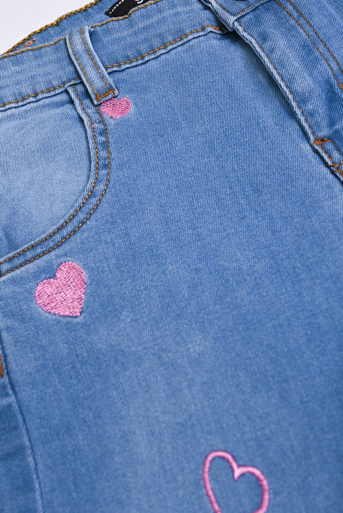 HEART LINES LIGHT BLUE DENIM
